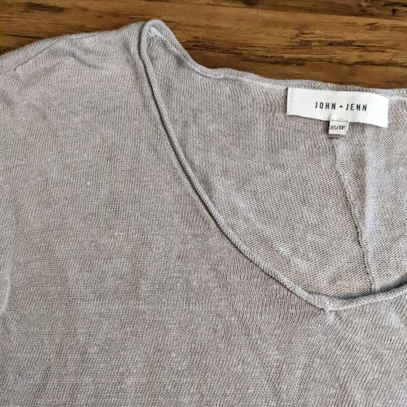 Anthropologie John & Jenn Gray Linen Crop Top - Picture 13 of 15